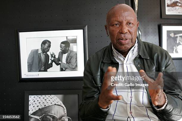 Veteran South African photographer Alf Khumalo during an interview about his latest book "Through my Lens" at his Musem in Diepkloof, Soweto.