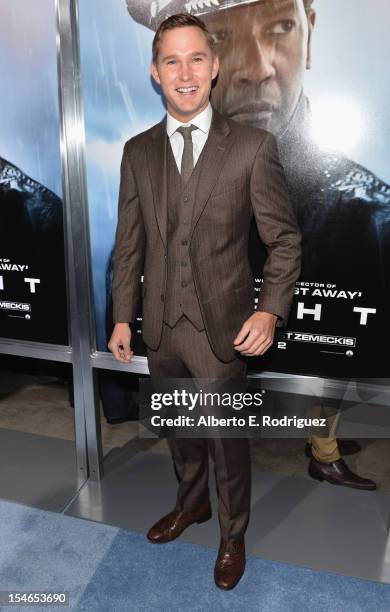 Actor Brian Geraghty arrives to the Los Angeles Premiere of Paramount Pictures' 'Flight' at ArcLight Cinemas on October 23, 2012 in Hollywood,...