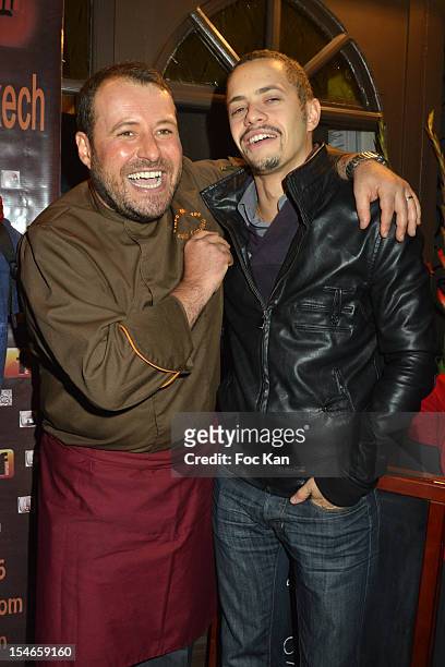 Marc Mitonne and Ambroise Michel attend the 'Les 10 Ans de Marc Mitonne' - Party Hosted by '2 Mains Rouges' at the Marc Mitonne Restaurant on October...