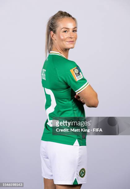 Lily Agg of Republic of Ireland poses during the official FIFA Women's World Cup Australia & New Zealand 2023 portrait session on July 15, 2023 in...