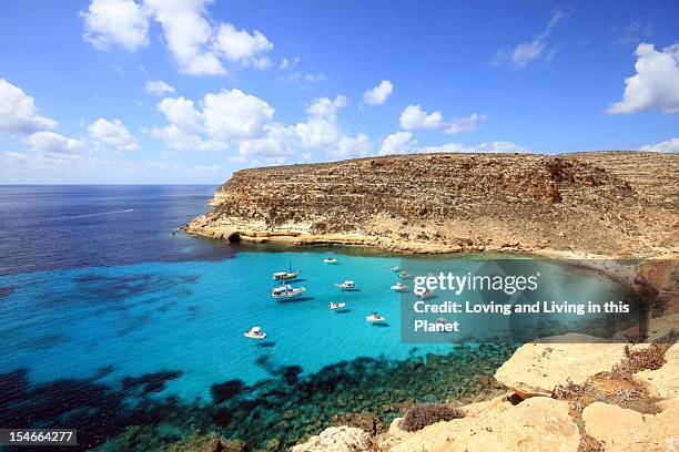 lampedusa - cala pulcino - pulcino stock pictures, royalty-free photos & images