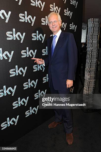 Comedian Harald Schmidt attends the exibition stand of SKY during the media days at the ICM on October 24, 2012 in Munich, Germany.