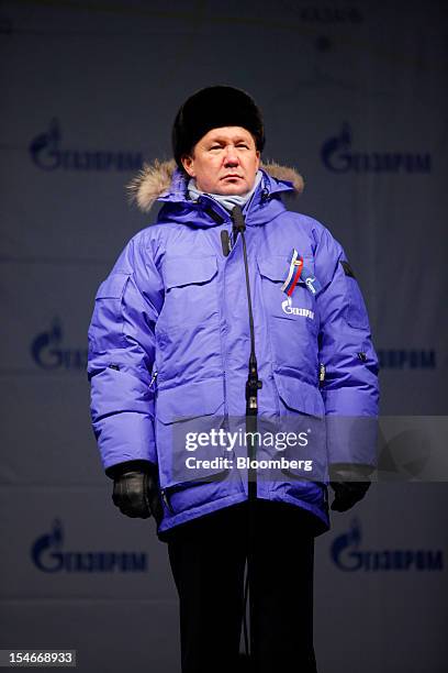 Alexei Miller, chief executive officer of OAO Gazprom, pauses during the opening of the company's new Bovanenkovo deposit, a natural gas field near...