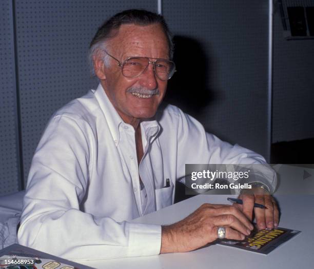 Comic book mogul Stan Lee attending "Book Autographing Day" on May 23, 1992 at the ABA Convention Center in Anaheim, California.