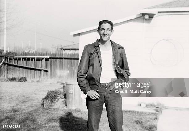 dad-1950s - boy jeans stock pictures, royalty-free photos & images