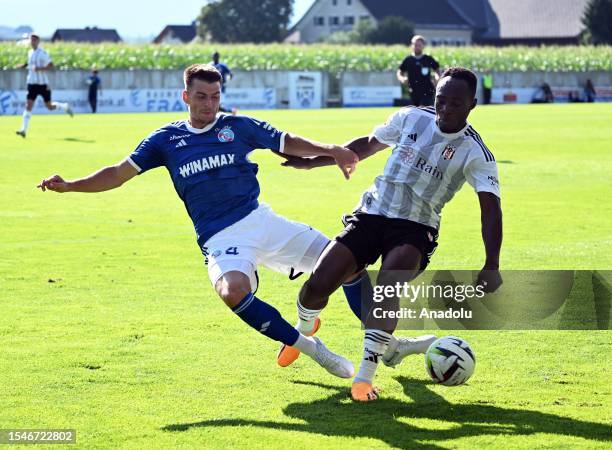 Masuaku of Besiktas in action during a friendly match between Besiktas and Strasbourg played within Besiktas' pre-season training camp at Untersberg...