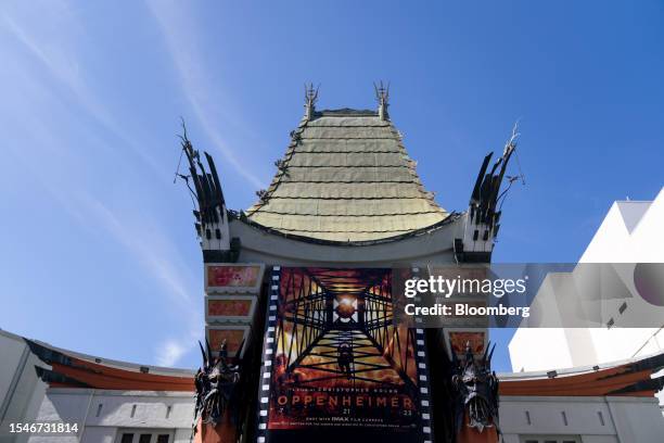 Film poster for Oppenheimer at TCL Chinese Theatre on the Hollywood Walk of Fame in Los Angeles, California, US on Friday, July 21, 2023. As buzz...