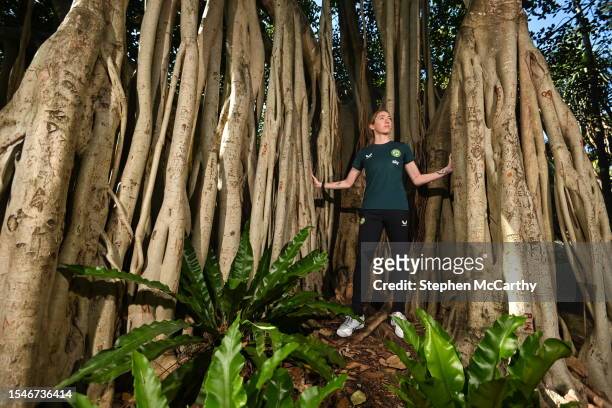 Brisbane , Australia - 22 July 2023; Megan Connolly poses for a portrait at River Quay Green South Bank in Brisbane, Australia, ahead of their second...