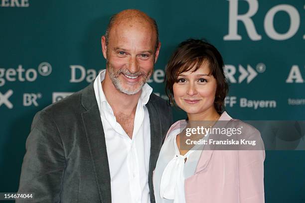 Simon Licht and Sarah Alles attend the 'Rommel' TV Film Premiere at the Delphi Filmpalast on October 24, 2012 in Berlin, Germany.
