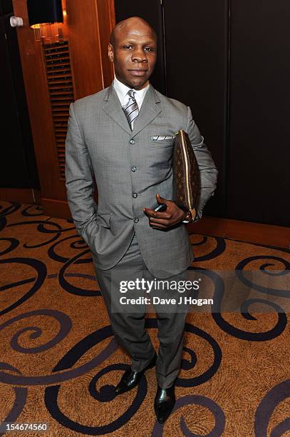 Chris Eubank attends a Nordoff Robbins Boxing fundraising dinner at The Grand Connaught Rooms on October 24, 2012 in London, England.