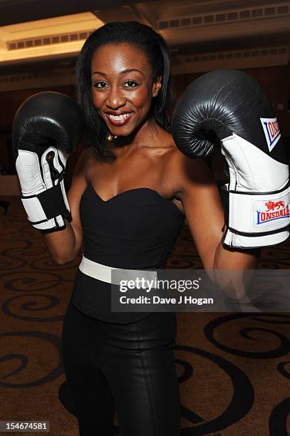 Beverley Knight attends a Nordoff Robbins Boxing fundraising dinner at The Grand Connaught Rooms on October 24, 2012 in London, England.