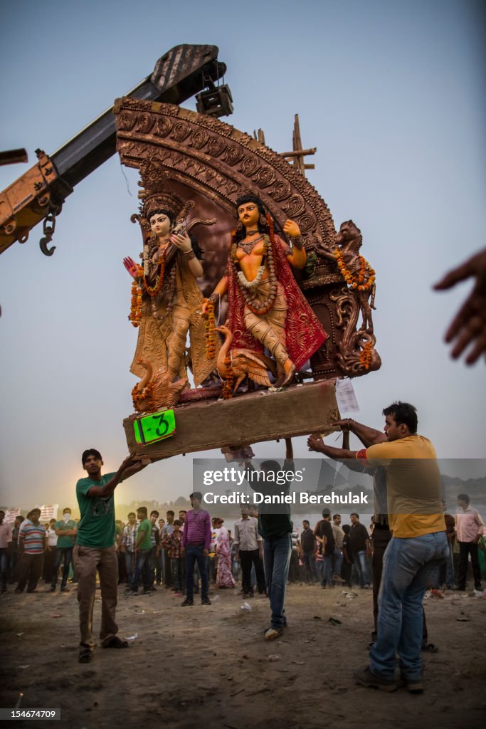 Hindu Devotees Celebrate The Last Day of Durga Puja