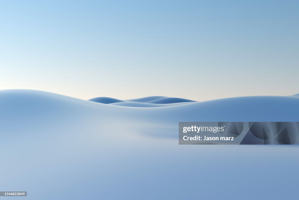 3D rendered blue waves