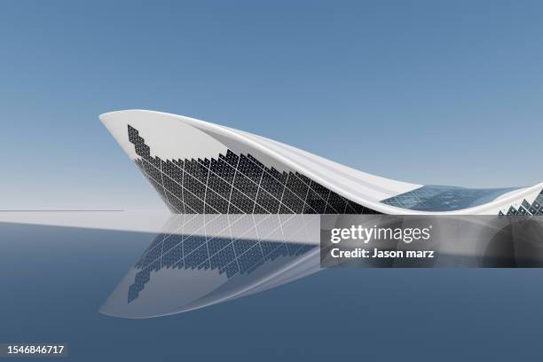 empty square front of modern architecture - aerodynamic stock pictures, royalty-free photos & images