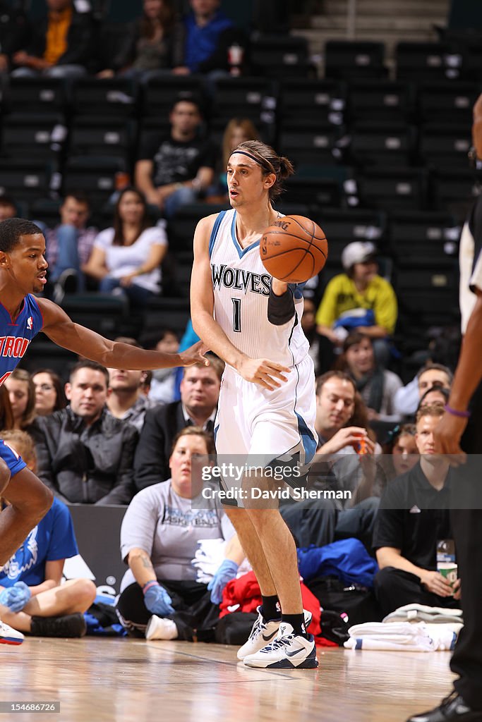 Pistons v Wolves Preseason During NBA Canada Series 2012