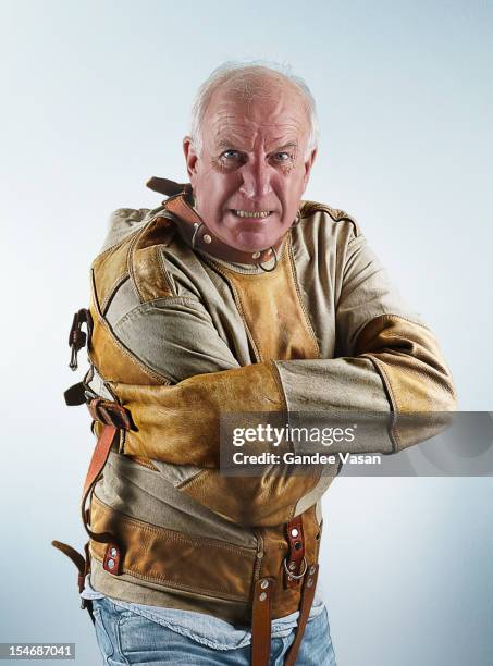 straightjacketanger - dwangbuis stockfoto's en -beelden