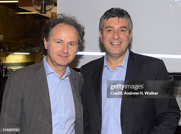 General Manager of the Martini factories at Pessione and Santo Stefano Belbo, Giorgio Castagnotti and sparkling wine production technician Franco...