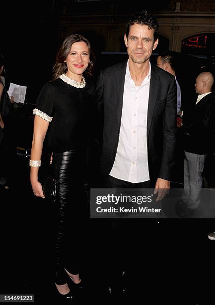 Director Tom Tykwer and Marie Steinmann arrive at Warner Bros. Pictures' "Cloud Atlas" premiere at Grauman's Chinese Theatre on October 24, 2012 in...