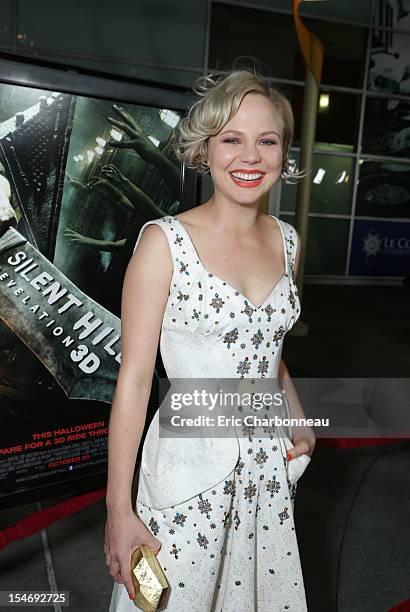 Adelaide Clemens at Open Road Films' "Silent Hills: Revelation 3D" Premiere held at ArcLight Cinemas on October 24, 2012 in Hollywood, California.