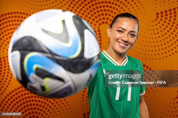 Katie McCabe of Republic of Ireland poses during the official FIFA Women's World Cup Australia & New Zealand 2023 portrait session on July 15, 2023...
