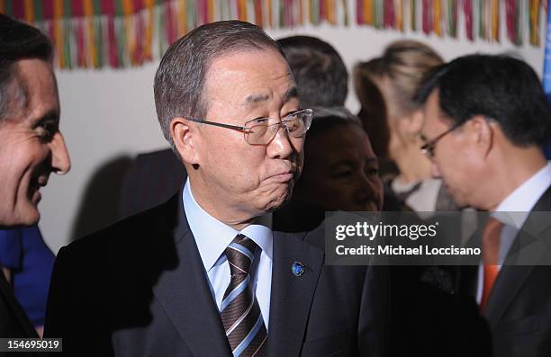 Secretary-General Ban Ki-moon attends the United Nations Day Concert at United Nations on October 24, 2012 in New York City.