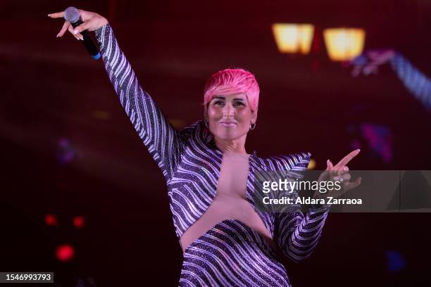 Rosa Lopez performs on stage during the Pride Barcelona 2023 on July 15, 2023 in Barcelona, Spain.