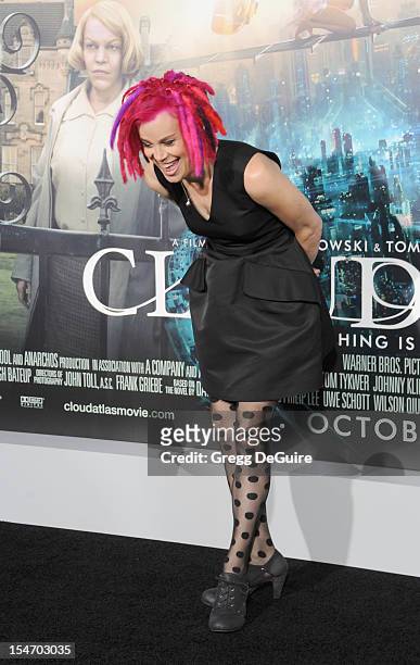 Director Lana Wachowski arrives at the Los Angeles premiere of "Cloud Atlas" at Grauman's Chinese Theatre on October 24, 2012 in Hollywood,...
