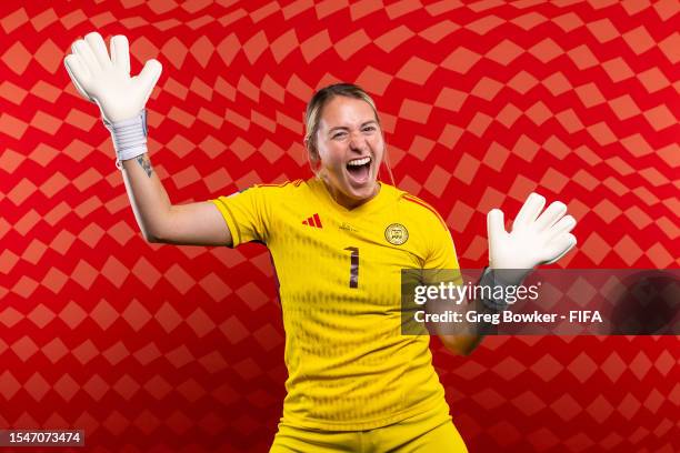 Olivia McDaniel of Philippines poses during the official FIFA Women's World Cup Australia & New Zealand 2023 portrait session on July 15, 2023 in...