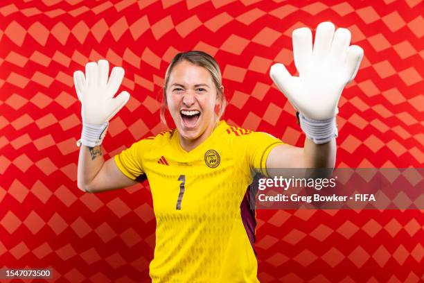 Olivia McDaniel of Philippines poses during the official FIFA Women's World Cup Australia & New Zealand 2023 portrait session on July 15, 2023 in...