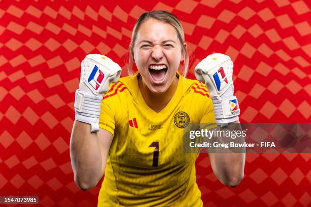 Olivia McDaniel of Philippines poses during the official FIFA Women's World Cup Australia & New Zealand 2023 portrait session on July 15, 2023 in...