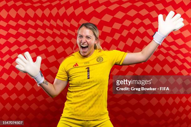 Olivia McDaniel of Philippines poses during the official FIFA Women's World Cup Australia & New Zealand 2023 portrait session on July 15, 2023 in...