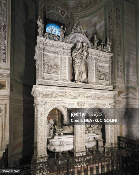 Gian Galeazzo Visconti's , work by Gian Cristoforo Romano at the bottom and Benedict Briosco and School of Della Porta at the top. Right transept,...