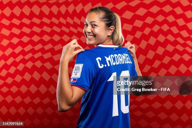Chandler McDaniel of Philippines poses during the official FIFA Women's World Cup Australia & New Zealand 2023 portrait session on July 15, 2023 in...