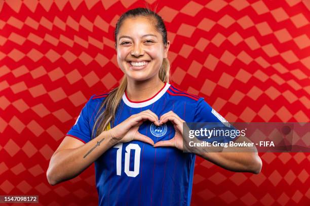 Chandler McDaniel of Philippines poses during the official FIFA Women's World Cup Australia & New Zealand 2023 portrait session on July 15, 2023 in...