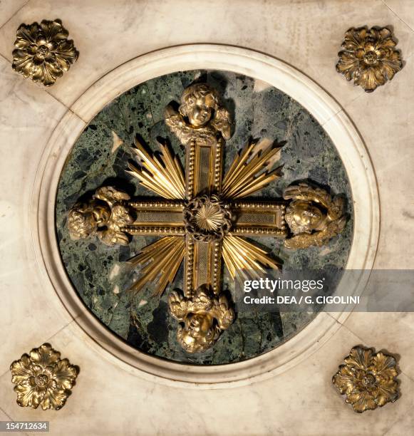 Gilt bronze in the Altar apse of the Basilica of Sant'Andrea, Mantua . Italy, 15th century.