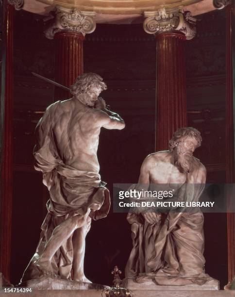 St Paul's beheading, 1645-1650, by Alessandro Algardi , marble sculpture group, San Paolo Maggiore Church, Bologna, Emilia-Romagna. Italy, 17th...