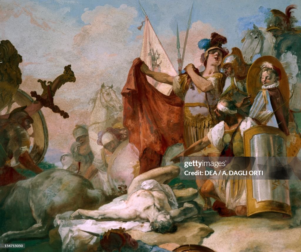 Alexander in front of Darius' body...