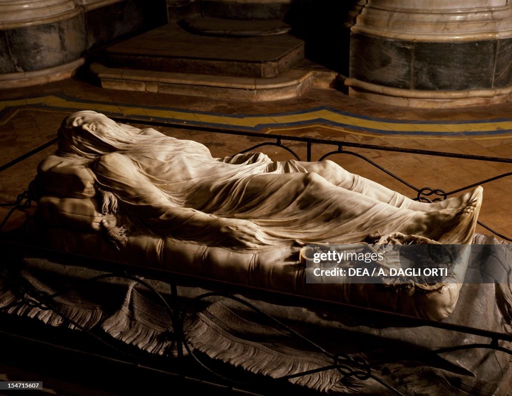 Veiled Christ, 1753, marble sculpture...