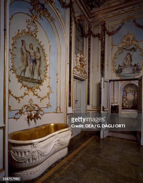 The Bathroom of Maria Carolina , wife of Ferdinand IV, Royal Palace of Caserta , Campania. Italy, 18th-19th century.