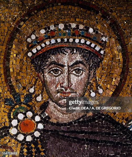 Emperor Justinian's vault, detail from Emperor Justinian with his