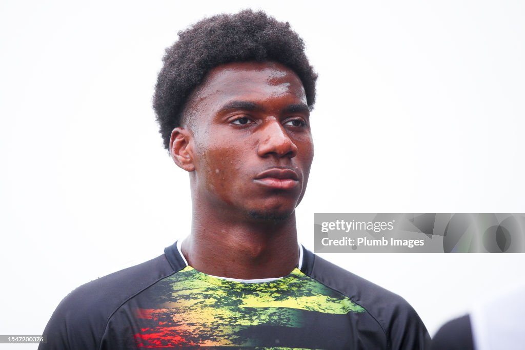 Ezechiel Banzuzi of OH Leuven ahead of the preseason friendly match
