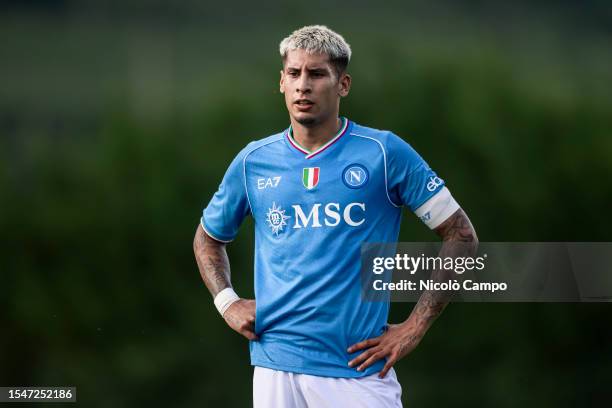 Mathias Olivera of SSC Napoli looks on during the pre-season friendly football match between SSC Napoli and ASD Anaune Val di Non. SSC Napoli won 6-1...