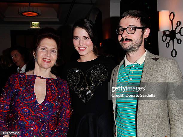 Riley Stearns and actress Mary Elizabeth Winstead attend DIRECTV and, WireImage