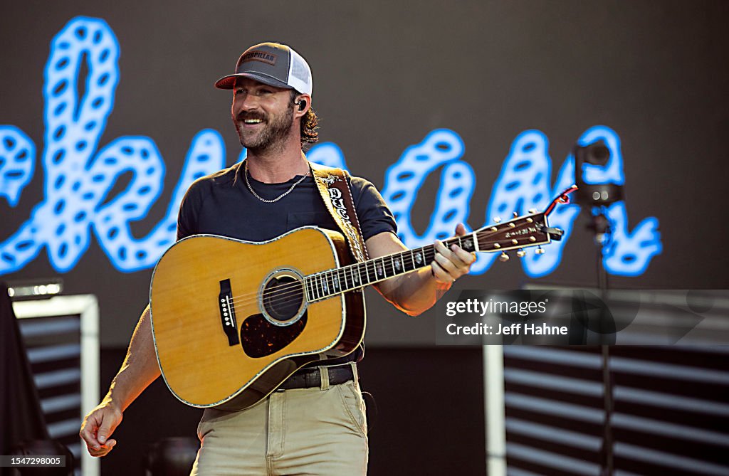 Riley Green Concert Red Rocks Riley Green performs at Bank of America Stadium on July 15, 2023 in ...