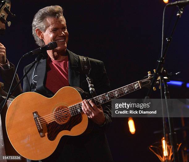 Bob Crawford - Randy Travis performs during CMT Crossroads: The Avett Brothers And Randy Travis tape at The Factory, Liberty Hall in Franklin,...