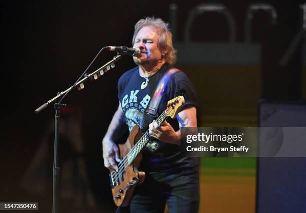Bassist Michael Anthony of Sammy Hagar and The Circle performs at The Pearl Concert Theater at Palms Casino Resort on July 15, 2023 in Las Vegas,...