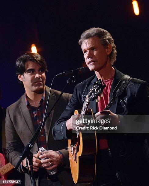 Bob Crawford - Avett Brothers and Randy Travis perform during CMT Crossroads: The Avett Brothers And Randy Travis tape at The Factory, Liberty Hall...