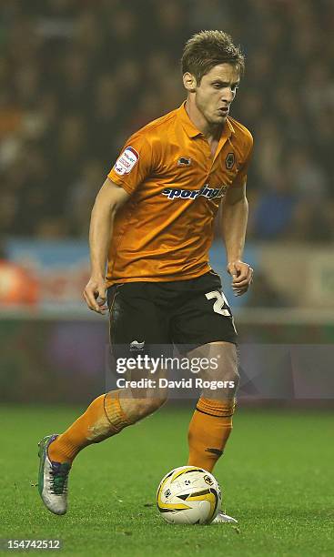 Kevin Doyle of Wolves runs with the ball during the npower Championship match between Wolverhampton Wanderers and Bolton Wanderers at Molineux on...