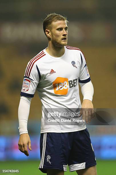 Matt Mills of Bolton looks on during the npower Championship match between Wolverhampton Wanderers and Bolton Wanderers at Molineux on October 23,...