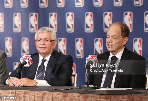 Glen Taylor , owner of the Minnesota Timberwolves, speaks to the media following the NBA Board of Governors Meeting, during which Commissioner David...